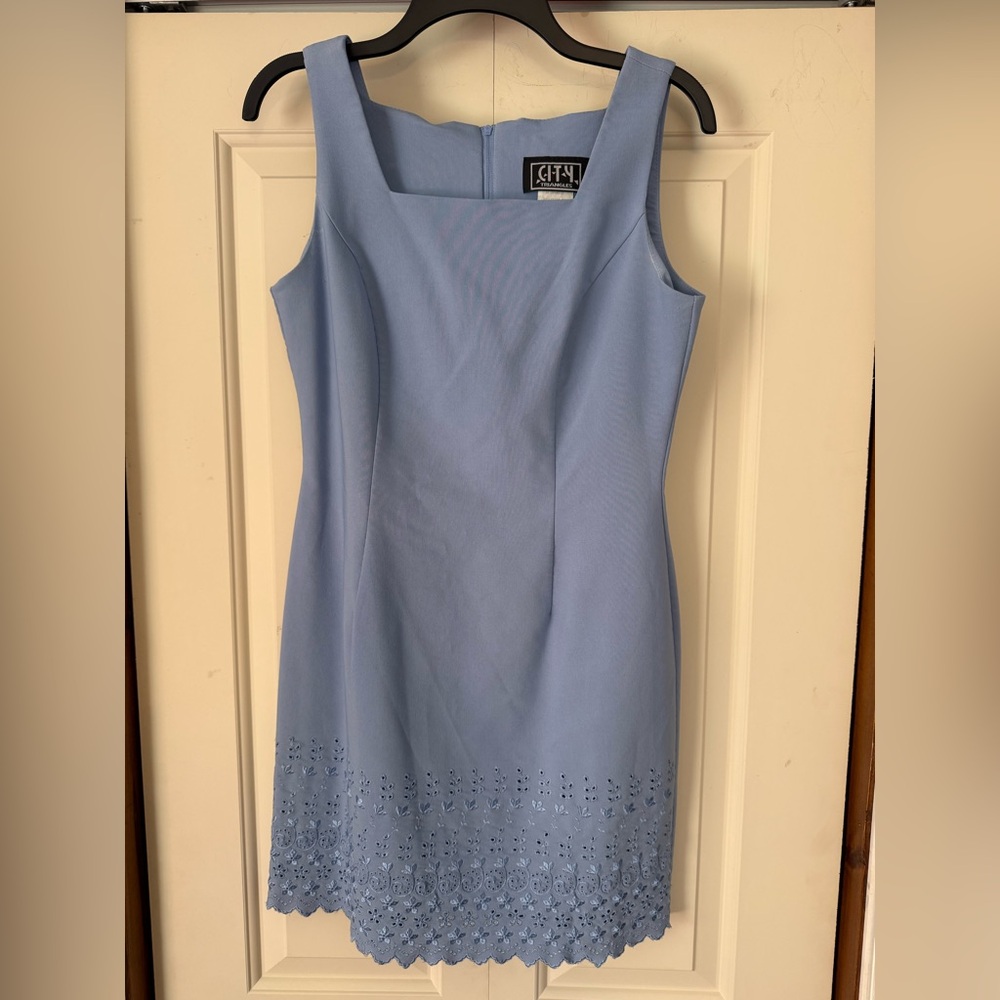 City Triangles Light Blue Sleeveless Dress